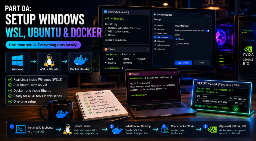 Part 0a: Setting Up Windows (WSL, Ubuntu, and Docker)